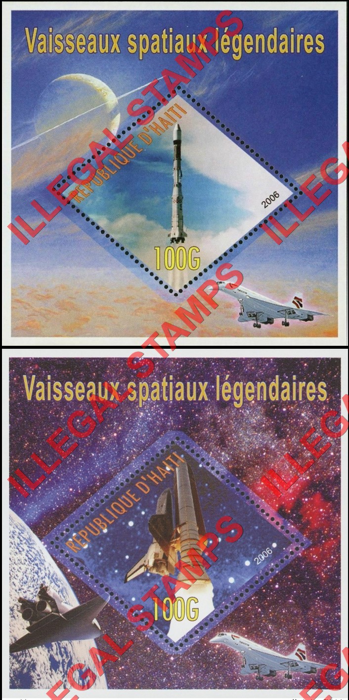 Haiti 2006 Space Legendary Spaceships Illegal Stamp Souvenir Sheets of 1 (Part 2) Haiti 2006 Space Legendary Spaceships Illegal Stamp Souvenir Sheets of 1 (Part 2)