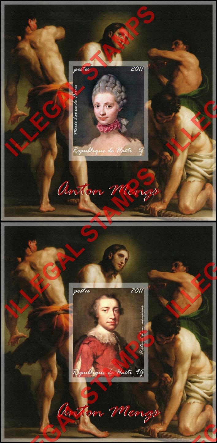 Haiti 2011 Paintings by Anton Mengs Illegal Stamp Souvenir Sheets of 1 (Part 2) Haiti 2011 Paintings by Anton Mengs Illegal Stamp Souvenir Sheets of 1 (Part 2)