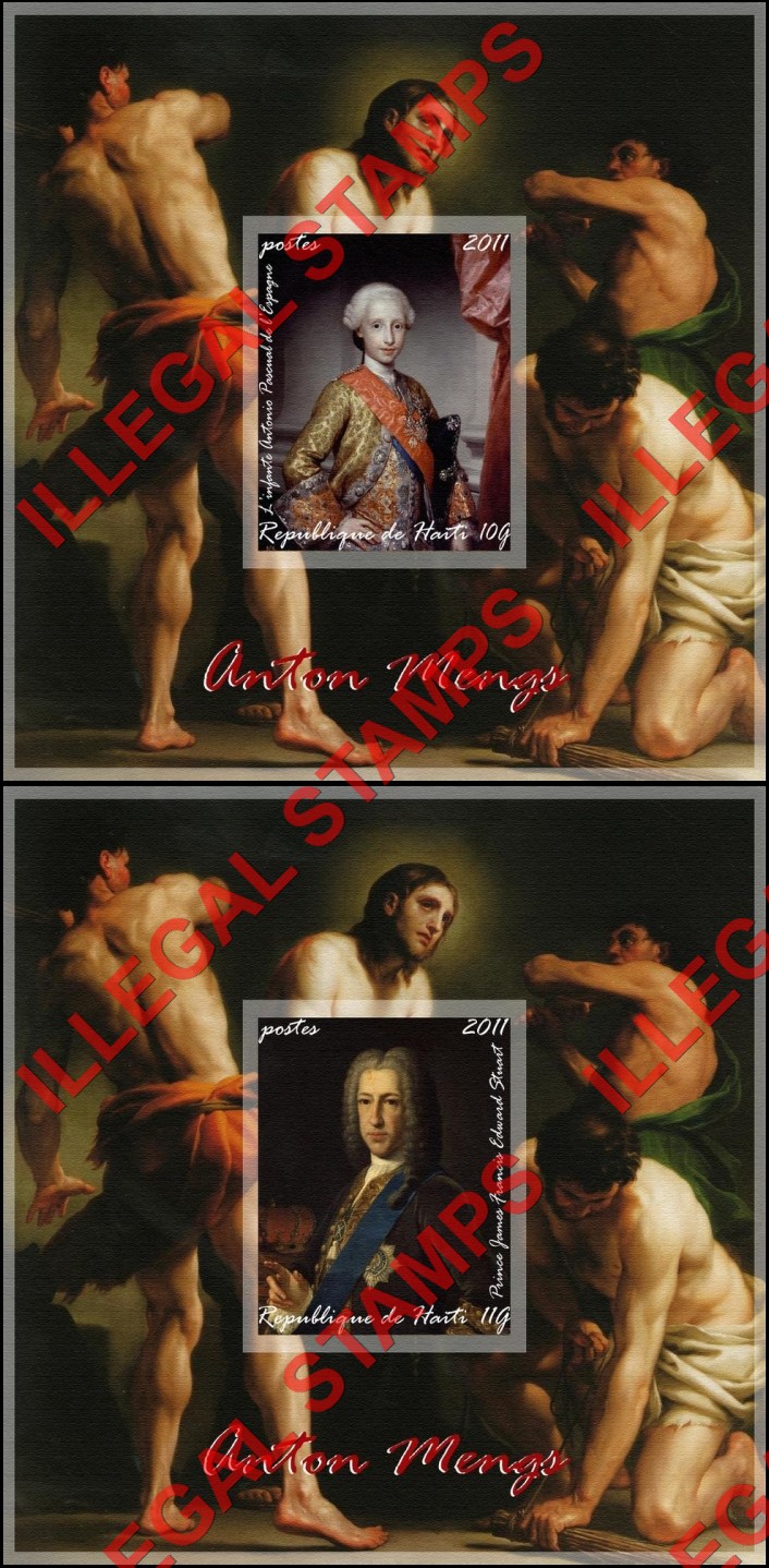 Haiti 2011 Paintings by Anton Mengs Illegal Stamp Souvenir Sheets of 1 (Part 3) Haiti 2011 Paintings by Anton Mengs Illegal Stamp Souvenir Sheets of 1 (Part 3)