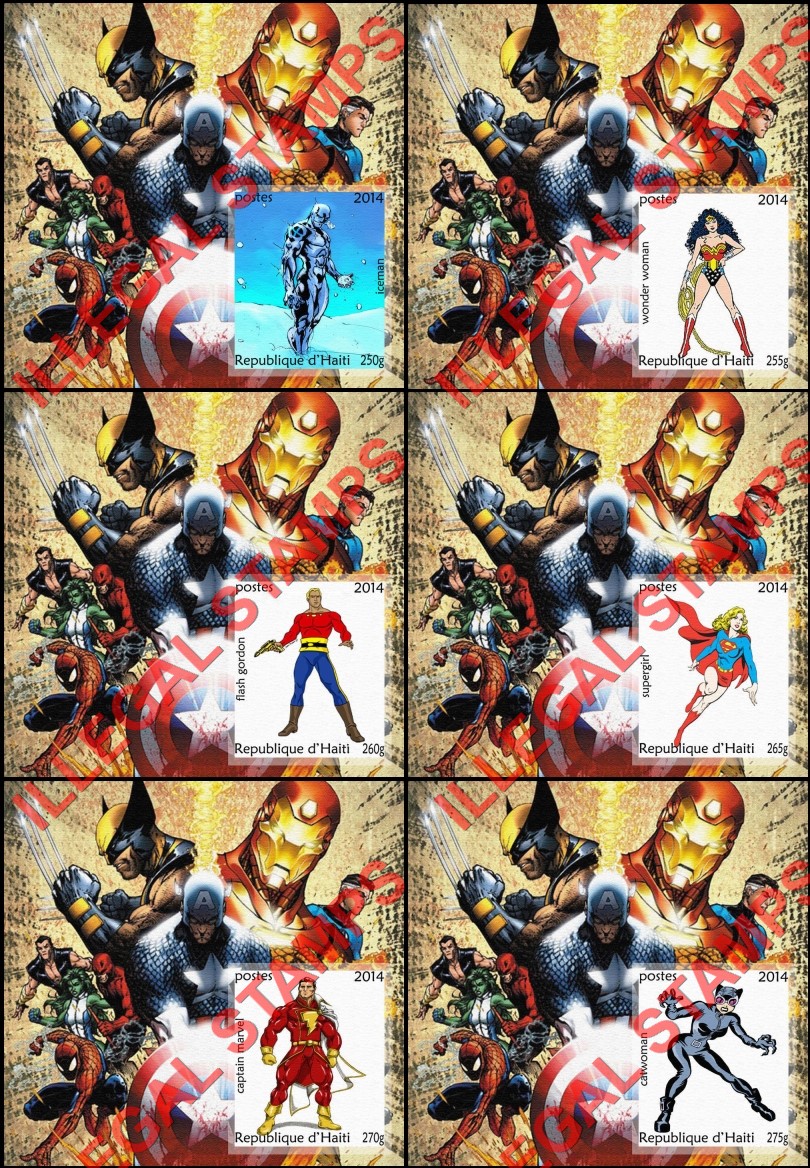 Haiti 2014 Comic Book Superheroes Illegal Stamp Souvenir Sheets of 1 (Part 10) Haiti 2014 Comic Book Superheroes Illegal Stamp Souvenir Sheets of 1 (Part 10)