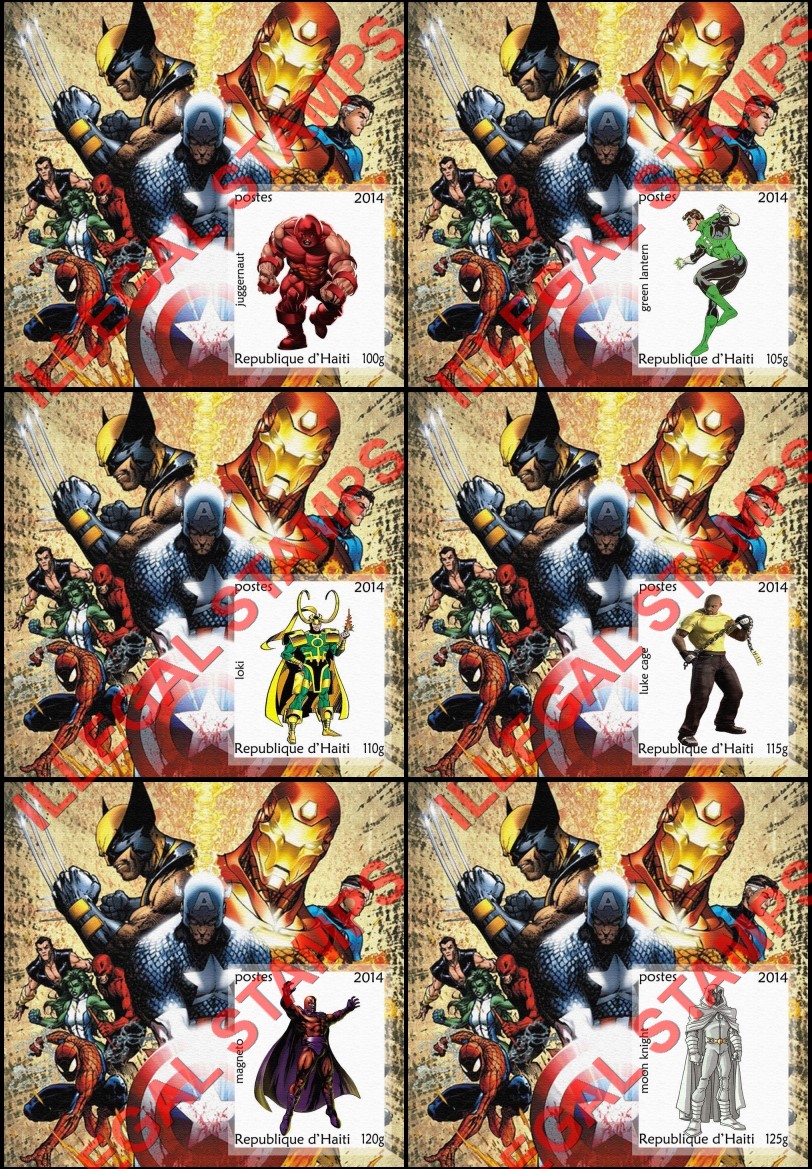 Haiti 2014 Comic Book Superheroes Illegal Stamp Souvenir Sheets of 1 (Part 5) Haiti 2014 Comic Book Superheroes Illegal Stamp Souvenir Sheets of 1 (Part 5)