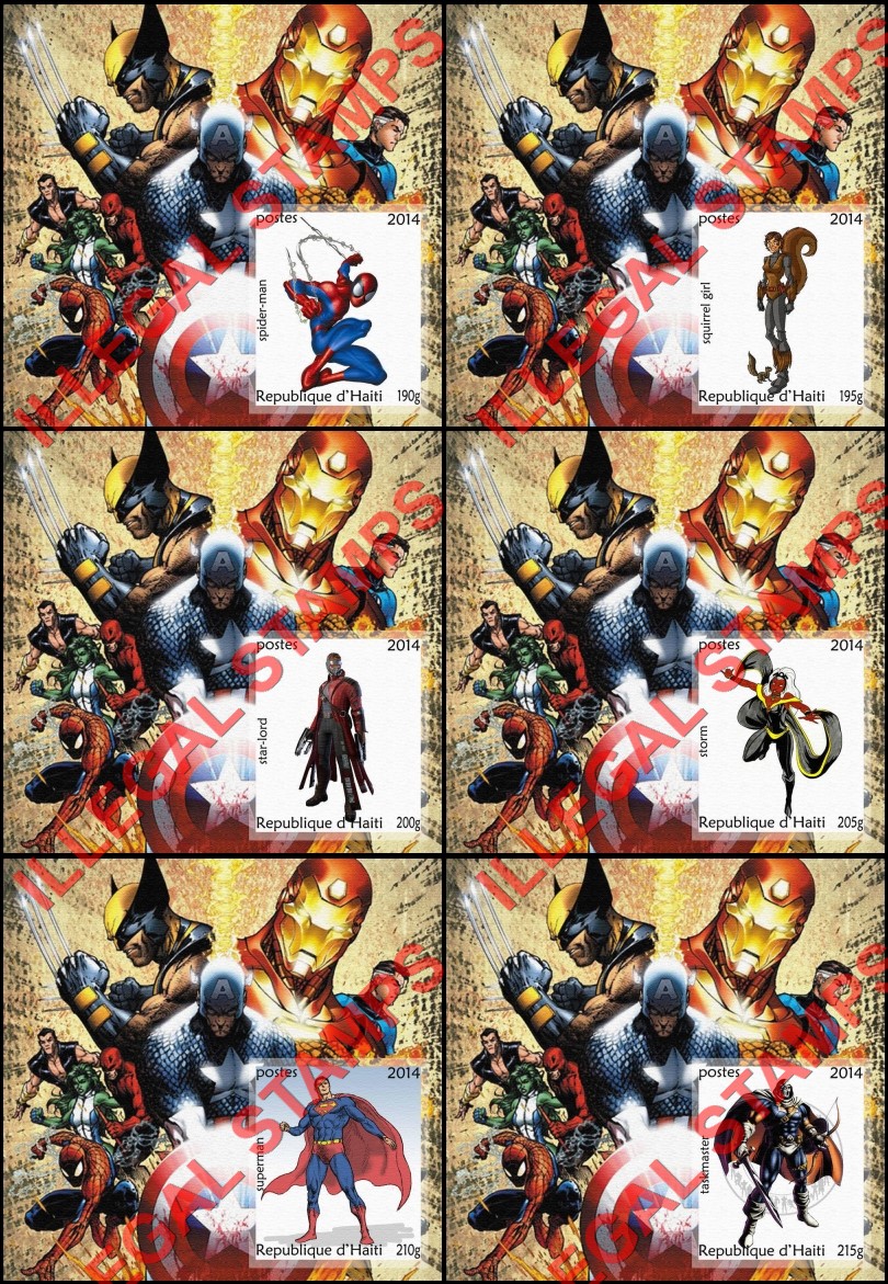 Haiti 2014 Comic Book Superheroes Illegal Stamp Souvenir Sheets of 1 (Part 8) Haiti 2014 Comic Book Superheroes Illegal Stamp Souvenir Sheets of 1 (Part 8)