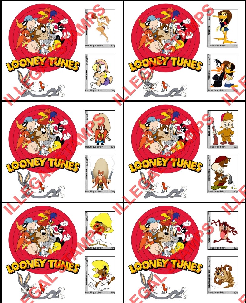 Haiti 2015 Warner Brothers Looney Tunes Single Comic Characters Illegal Stamp Souvenir Sheets of 2 (Part 2) Haiti 2015 Warner Brothers Looney Tunes Single Comic Characters Illegal Stamp Souvenir Sheets of 2 (Part 2)