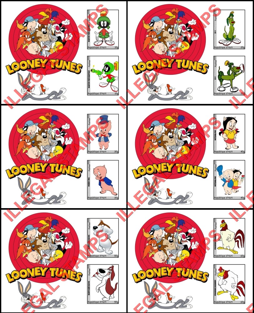 Haiti 2015 Warner Brothers Looney Tunes Single Comic Characters Illegal Stamp Souvenir Sheets of 2 (Part 3) Haiti 2015 Warner Brothers Looney Tunes Single Comic Characters Illegal Stamp Souvenir Sheets of 2 (Part 3)