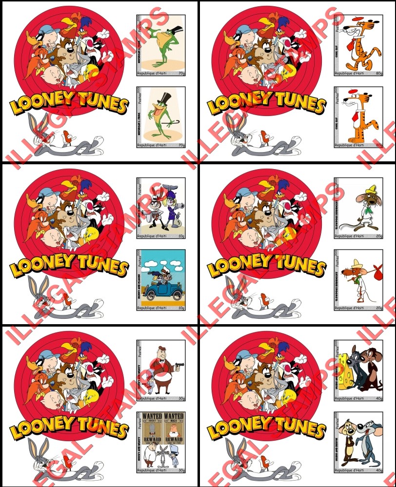 Haiti 2015 Warner Brothers Looney Tunes Single Comic Characters Illegal Stamp Souvenir Sheets of 2 (Part 4) Haiti 2015 Warner Brothers Looney Tunes Single Comic Characters Illegal Stamp Souvenir Sheets of 2 (Part 4)