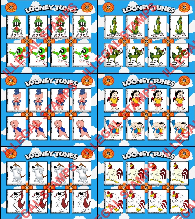 Haiti 2015 Warner Brothers Looney Tunes Single Comic Characters Illegal Stamp Souvenir Sheets of 8 (Part 3) Haiti 2015 Warner Brothers Looney Tunes Single Comic Characters Illegal Stamp Souvenir Sheets of 8 (Part 3)