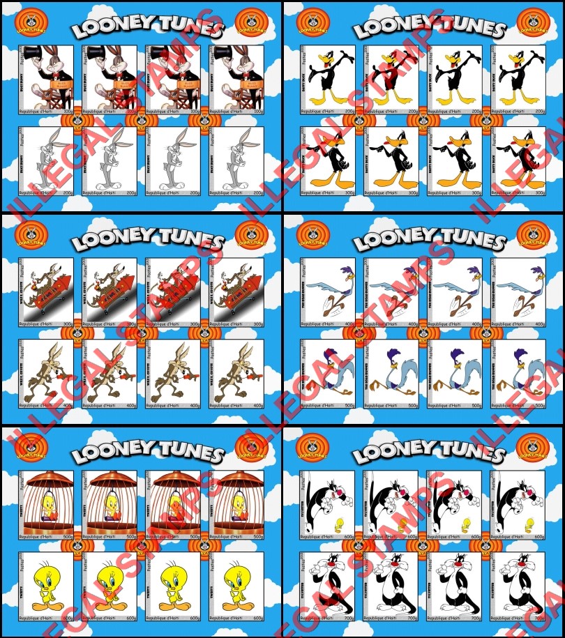 Haiti 2015 Warner Brothers Looney Tunes Single Comic Characters Illegal Stamp Souvenir Sheets of 8 (Part 5) Haiti 2015 Warner Brothers Looney Tunes Single Comic Characters Illegal Stamp Souvenir Sheets of 8 (Part 5)