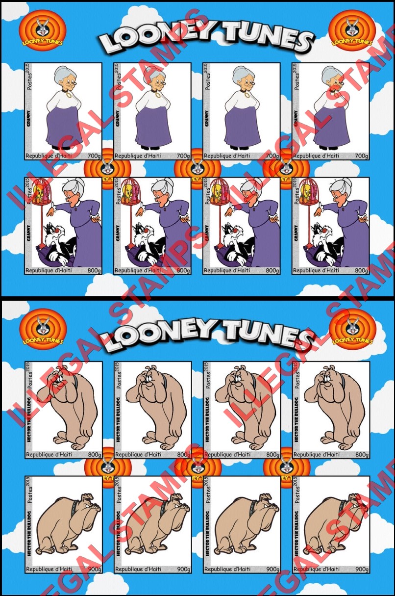 Haiti 2015 Warner Brothers Looney Tunes Single Comic Characters Illegal Stamp Souvenir Sheets of 8 (Part 6) Haiti 2015 Warner Brothers Looney Tunes Single Comic Characters Illegal Stamp Souvenir Sheets of 8 (Part 6)