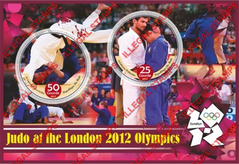 Haiti 2017 Olympic Games in London 2012 Judo Illegal Stamp Souvenir Sheet of 2 Haiti 2017 Olympic Games in London 2012 Judo Illegal Stamp Souvenir Sheet of 2