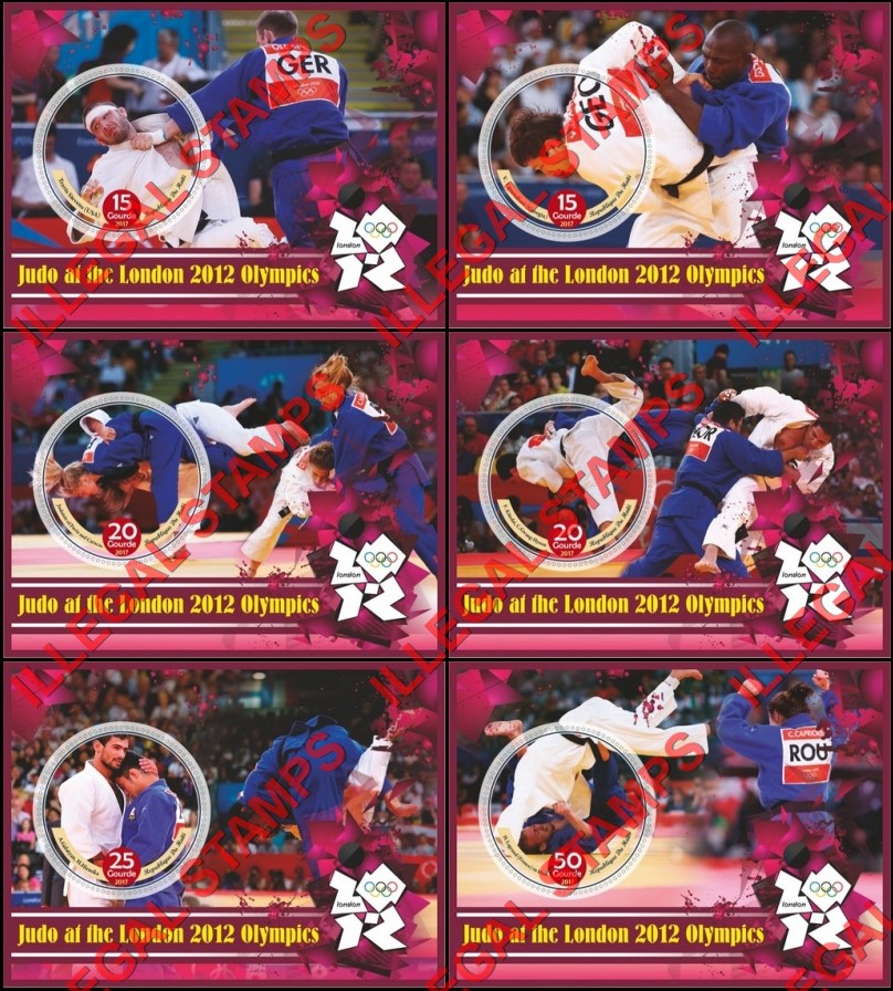 Haiti 2017 Olympic Games in London 2012 Judo Illegal Stamp Souvenir Sheets of 1 Haiti 2017 Olympic Games in London 2012 Judo Illegal Stamp Souvenir Sheets of 1