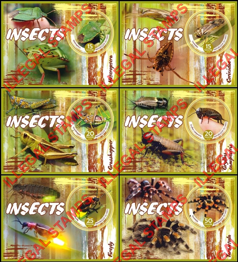 Haiti 2018 Insects Illegal Stamp Souvenir Sheets of 1 Haiti 2018 Insects Illegal Stamp Souvenir Sheets of 1