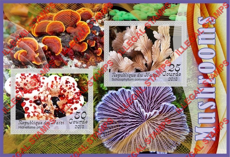 Haiti 2018 Mushrooms (different) Illegal Stamp Souvenir Sheet of 2 Haiti 2018 Mushrooms (different) Illegal Stamp Souvenir Sheet of 2