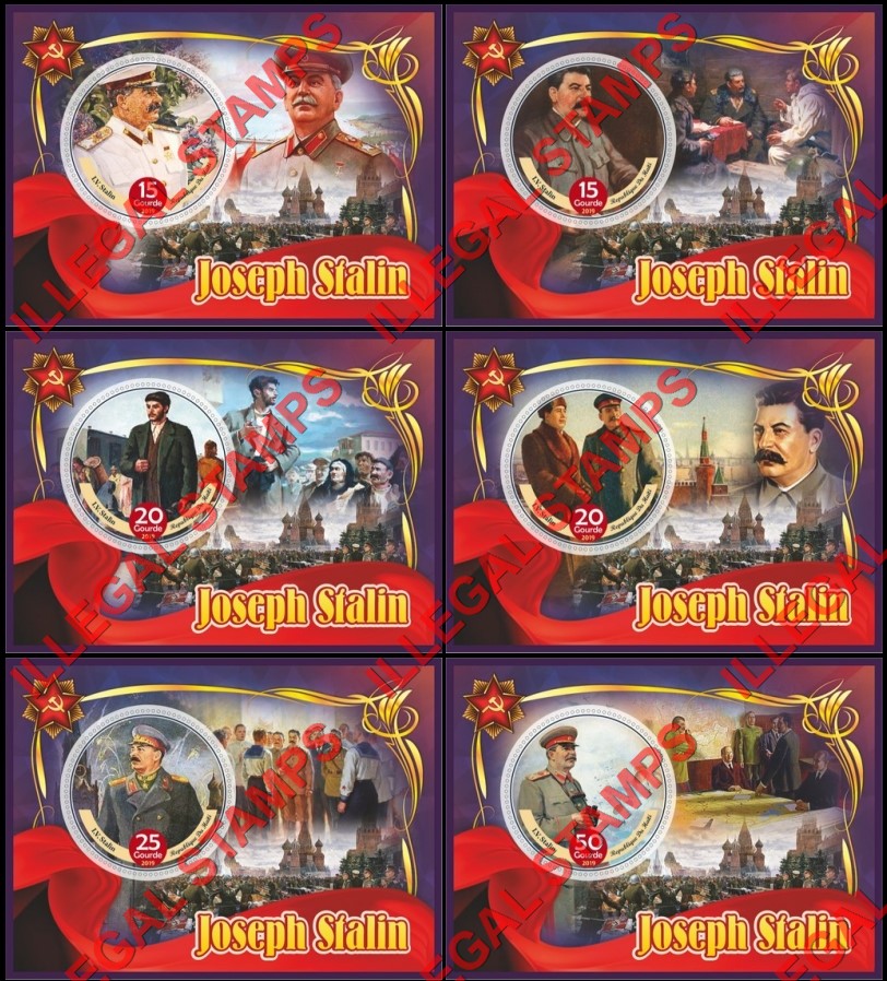 Haiti 2019 Joseph Stalin (different a) Illegal Stamp Souvenir Sheets of 1 Haiti 2019 Joseph Stalin (different a) Illegal Stamp Souvenir Sheets of 1