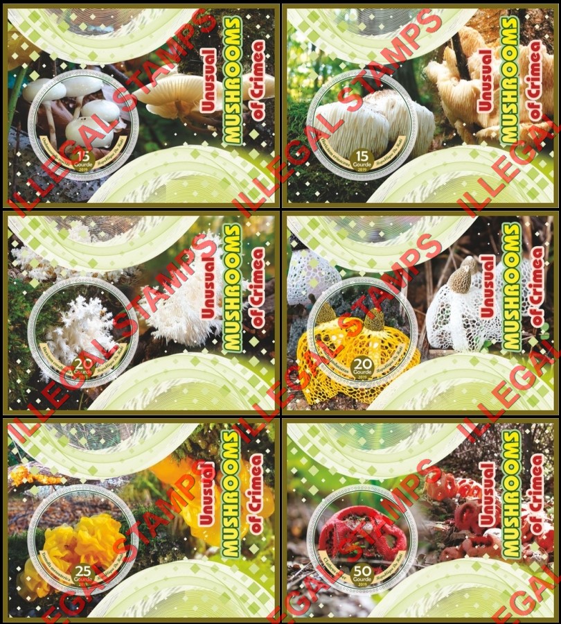 Haiti 2019 Mushrooms of Crimea Illegal Stamp Souvenir Sheets of 1 Haiti 2019 Mushrooms of Crimea Illegal Stamp Souvenir Sheets of 1