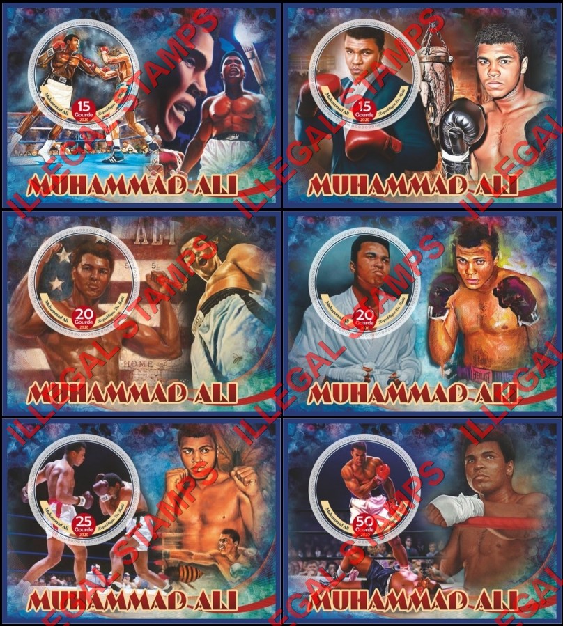 Haiti 2020 Boxing Muhammad Ali Illegal Stamp Souvenir Sheets of 1 Haiti 2020 Boxing Muhammad Ali Illegal Stamp Souvenir Sheets of 1