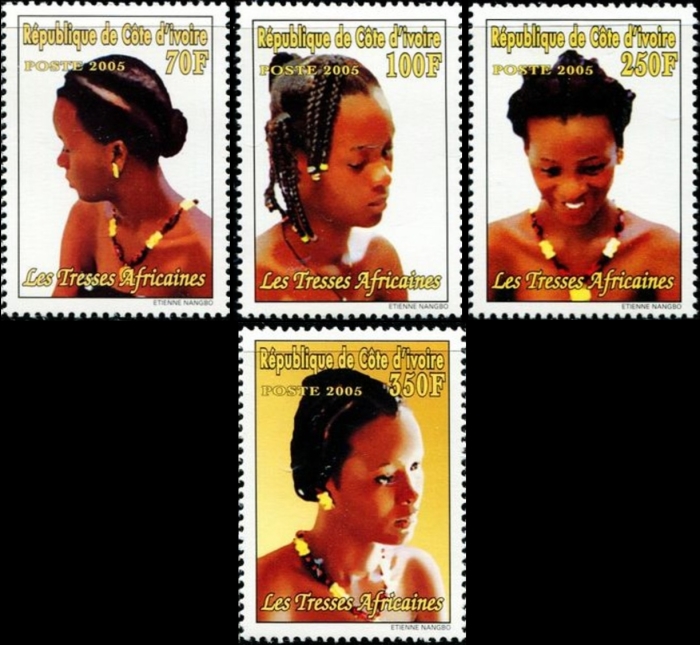 Ivory Coast 2005 African Hairstyles - Dreadlocks Scott 1145-1148 Ivory Coast 2005 African Hairstyles - Dreadlocks Scott 1145-1148