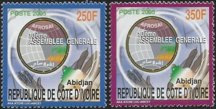 Ivory Coast 2005 10th General Assembly of the Afrosai Scott 1139-1140 Ivory Coast 2005 10th General Assembly of the Afrosai Scott 1139-1140