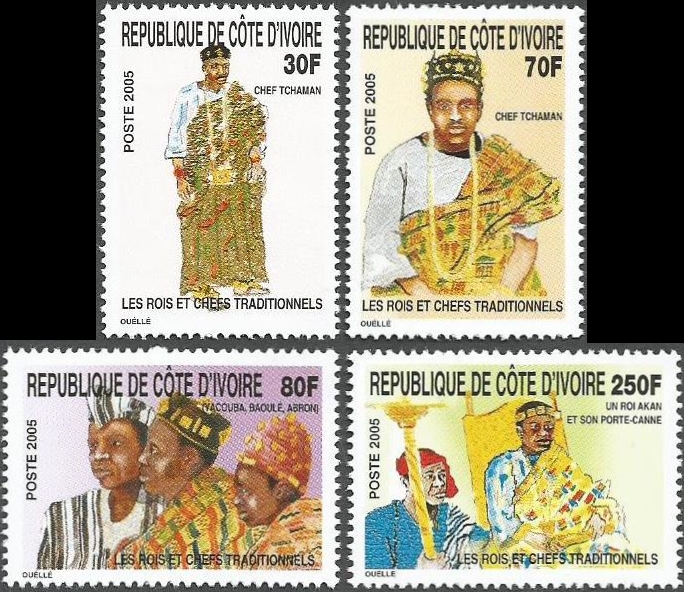 Ivory Coast 2005 Traditional Kings and Chiefs Scott 1149-1152 Ivory Coast 2005 Traditional Kings and Chiefs Scott 1149-1152