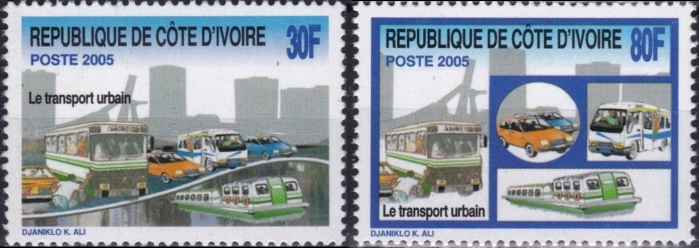 Ivory Coast 2005 Urban Transportation Scott 1174-1175 Ivory Coast 2005 Urban Transportation Scott 1174-1175