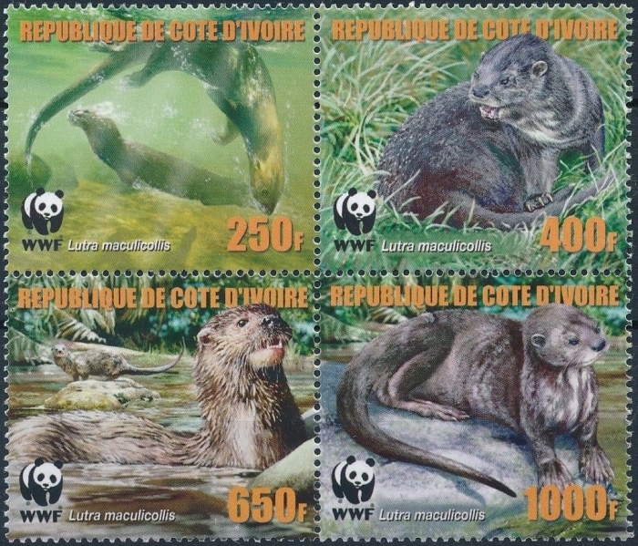 Ivory Coast 2005 WWF Otters Ivory Coast 2005 WWF Otters