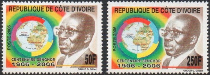 Ivory Coast 2006 Centenary of Senghor 1906-2006 Scott 1176-1177 Ivory Coast 2006 Centenary of Senghor 1906-2006 Scott 1176-1177
