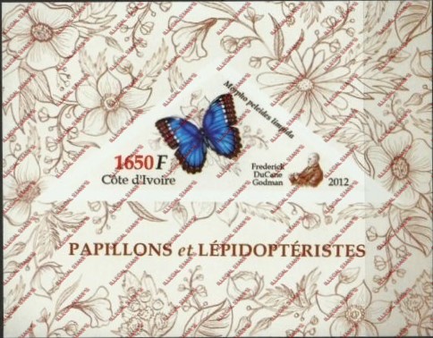 Ivory Coast 2012 Butterflies Illegal Stamp Souvenir Sheet of 1 Ivory Coast 2012 Butterflies Illegal Stamp Souvenir Sheet of 1