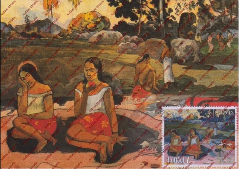 Ivory Coast 2012 Paul Gauguin Fake Maxi-card Ivory Coast 2012 Paul Gauguin Fake Maxi-card