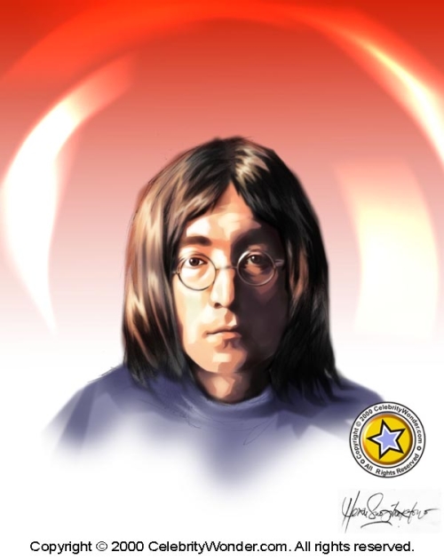 John Lennon Original Painting counterfeit stamp makers copied From