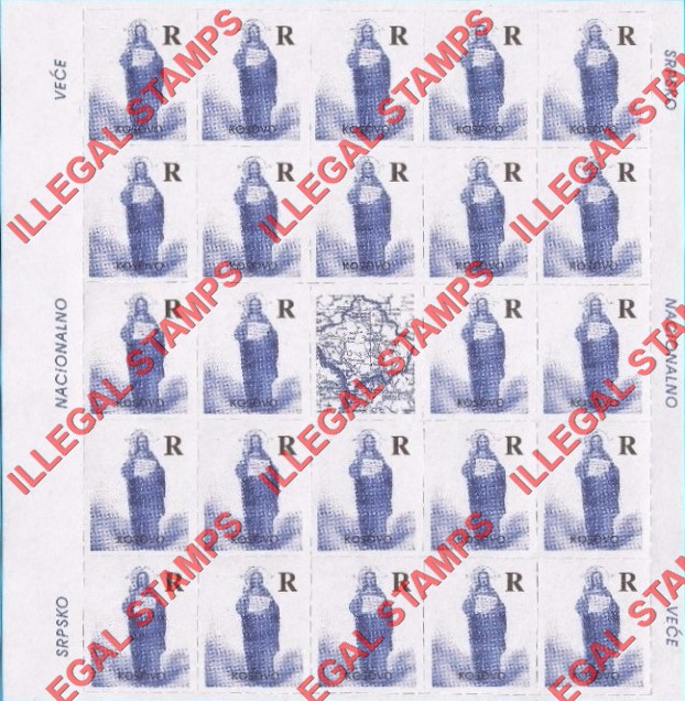 Kosovo 2000 EUROPA Sydney Olympics Counterfeit Illegal Stamp Sheet of 25 made from Label Kosovo 2000 EUROPA Sydney Olympics Counterfeit Illegal Stamp Sheet of 25 made from Label