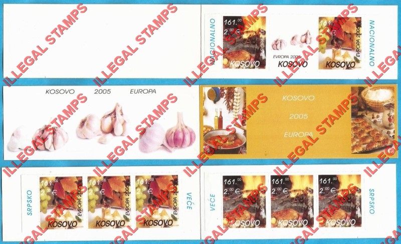 Kosovo 2005 EUROPA Gastronomy Counterfeit Illegal Stamp Booklets Kosovo 2005 EUROPA Gastronomy Counterfeit Illegal Stamp Booklets