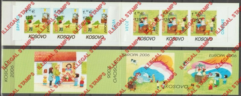 Kosovo 2006 EUROPA Hot Air Ballon Ride Counterfeit Illegal Stamp Booklet Kosovo 2006 EUROPA Hot Air Ballon Ride Counterfeit Illegal Stamp Booklet