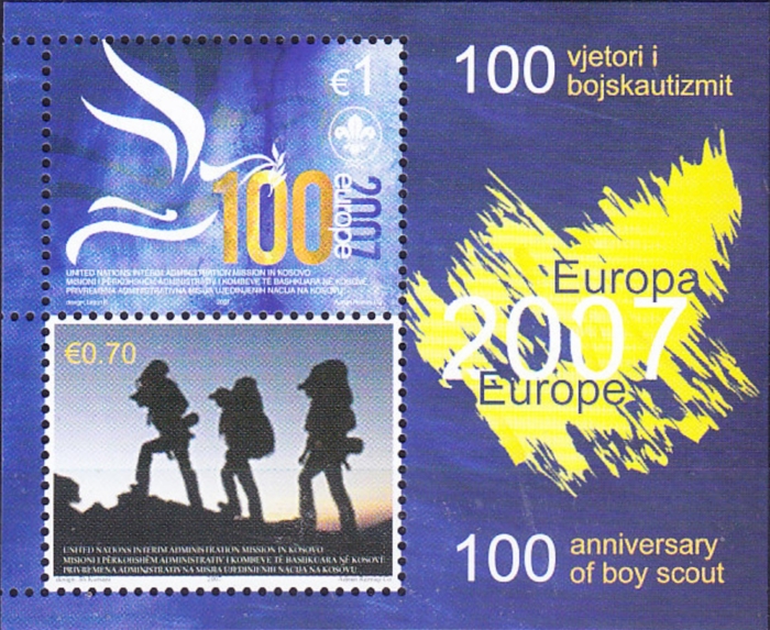 Kosovo 2006 EUROPA 100th Anniversary of the Boy Scouts Genuine Stamp Souvenir Sheet of 2 Kosovo 2006 EUROPA 100th Anniversary of the Boy Scouts Genuine Stamp Souvenir Sheet of 2