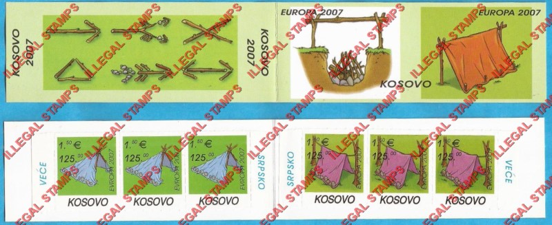 Kosovo 2007 EUROPA Scouts Pathfinder Counterfeit Illegal Stamp Booklet Kosovo 2007 EUROPA Scouts Pathfinder Counterfeit Illegal Stamp Booklet
