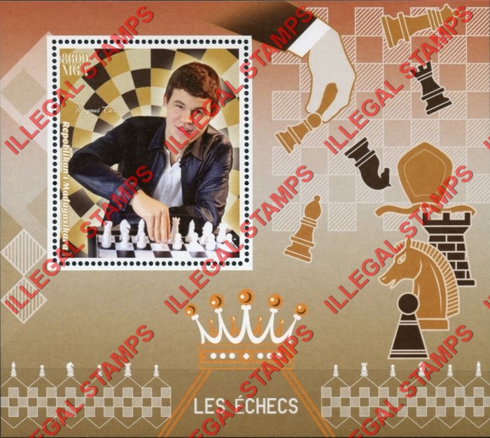 Madagascar 2017 Chess Illegal Stamp Souvenir Sheet of 1 Madagascar 2017 Chess Illegal Stamp Souvenir Sheet of 1
