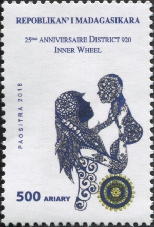 Madagascar 2018 15th Anniversary of District 920 Indian Ocean of the International Inner Wheel: Reunion-Madagascar Scott 1653 Madagascar 2018 15th Anniversary of District 920 Indian Ocean of the International Inner Wheel: Reunion-Madagascar Scott 1653