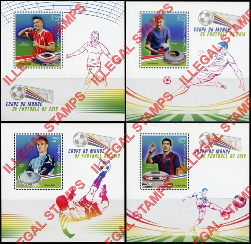 Madagascar 2018 World Cup Soccer Groups (Football) Illegal Stamp Souvenir Sheets of 1 (Part 1) Madagascar 2018 World Cup Soccer Groups (Football) Illegal Stamp Souvenir Sheets of 1 (Part 1)