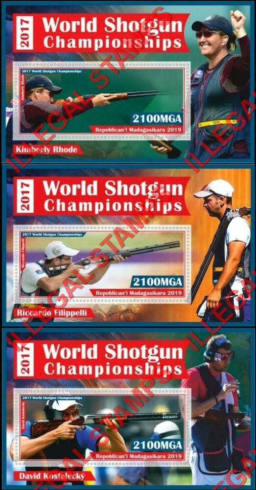 Madagascar 2019 World Shotgun Championships Illegal Stamp Souvenir Sheets of 1 (Part 1) Madagascar 2019 World Shotgun Championships Illegal Stamp Souvenir Sheets of 1 (Part 1)