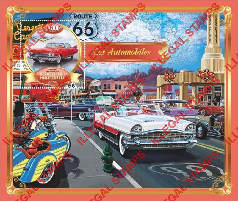 Madagascar 2022 Automobiles Illegal Stamp Souvenir Sheet of 1 Madagascar 2022 Automobiles Illegal Stamp Souvenir Sheet of 1