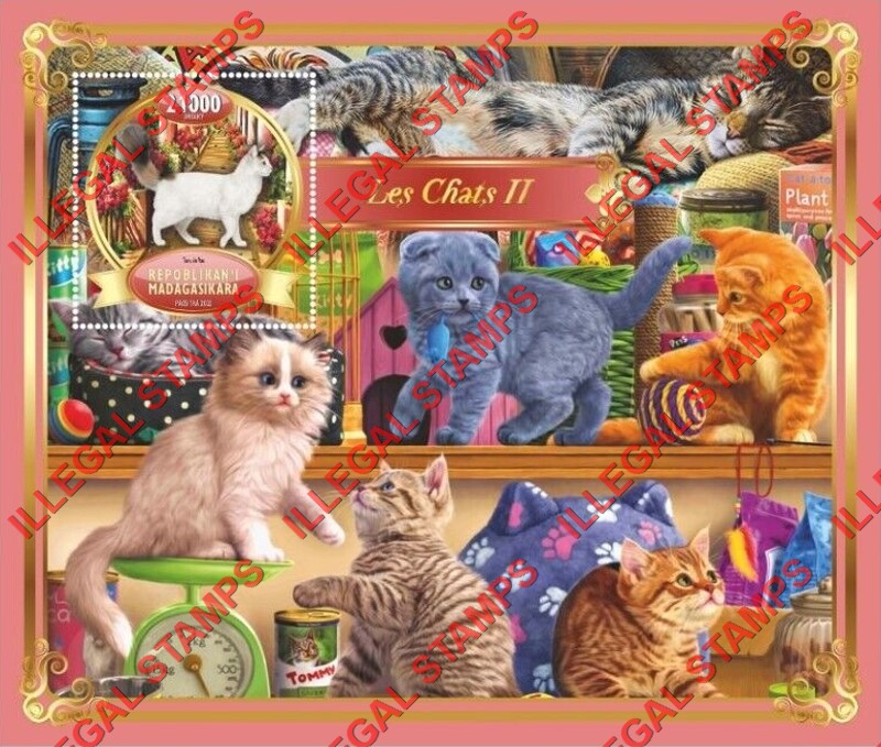 Madagascar 2022 Cats Illegal Stamp Souvenir Sheet of 1 (Sheet 2) Madagascar 2022 Cats Illegal Stamp Souvenir Sheet of 1 (Sheet 2)