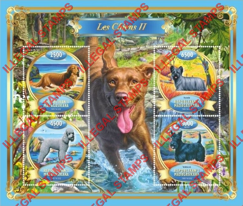 Madagascar 2022 Dogs Illegal Stamp Souvenir Sheet of 4 (Sheet 2) Madagascar 2022 Dogs Illegal Stamp Souvenir Sheet of 4 (Sheet 2)