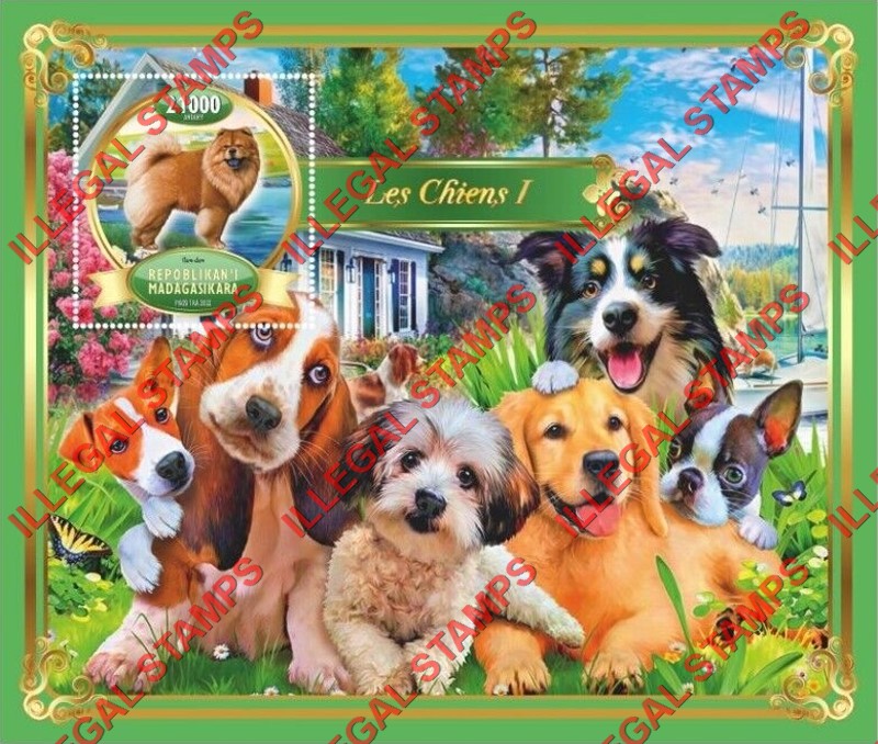 Madagascar 2022 Dogs Illegal Stamp Souvenir Sheet of 1 (Sheet 1) Madagascar 2022 Dogs Illegal Stamp Souvenir Sheet of 1 (Sheet 1)