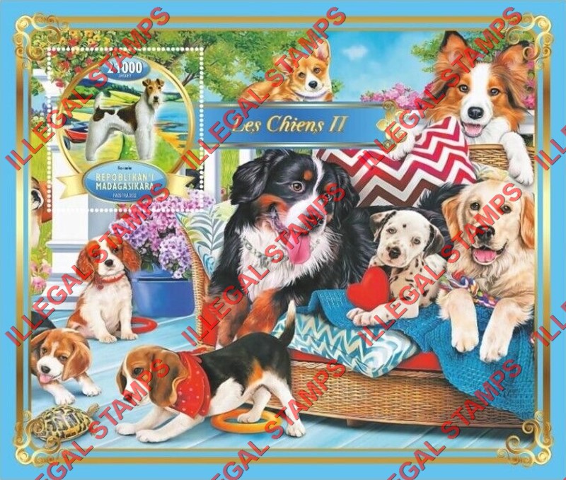 Madagascar 2022 Dogs Illegal Stamp Souvenir Sheet of 1 (Sheet 2) Madagascar 2022 Dogs Illegal Stamp Souvenir Sheet of 1 (Sheet 2)
