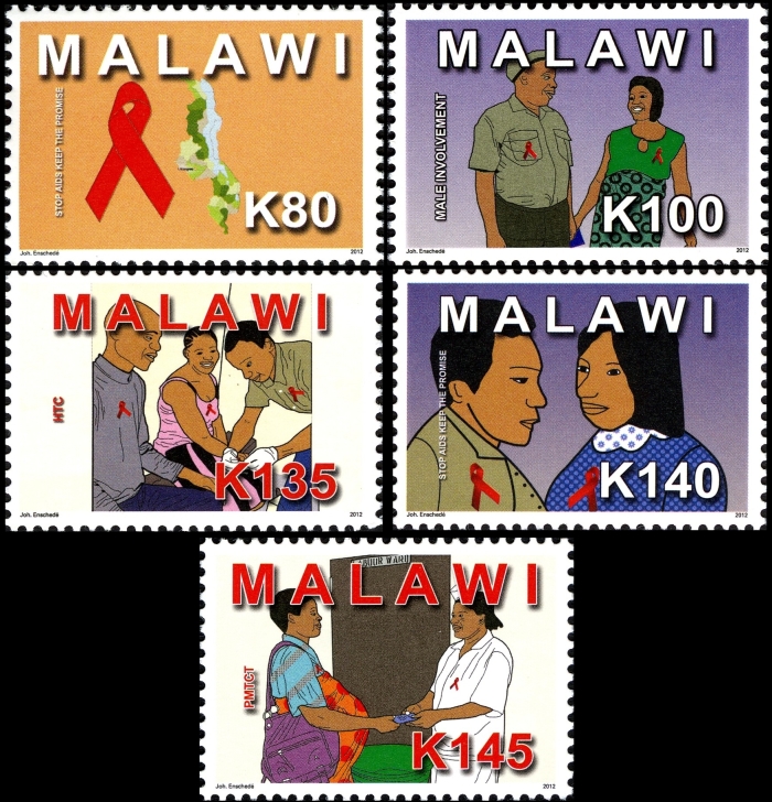 Malawi 2012 AIDS Prevention Scott 775-779 Malawi 2012 AIDS Prevention Scott 775-779