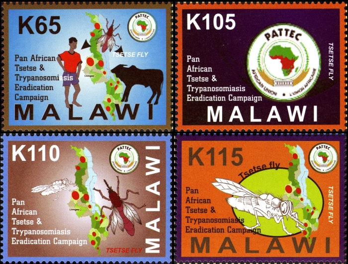 Malawi 2012 Pan-African Tsetse and Trypasonomiasis Eradication Campaign Scott 770-773 Malawi 2012 Pan-African Tsetse and Trypasonomiasis Eradication Campaign Scott 770-773