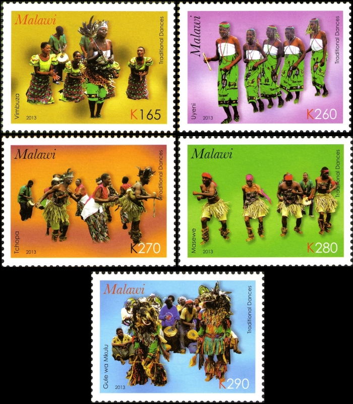 Malawi 2013 Traditional Dances Scott 780-784 Malawi 2013 Traditional Dances Scott 780-784
