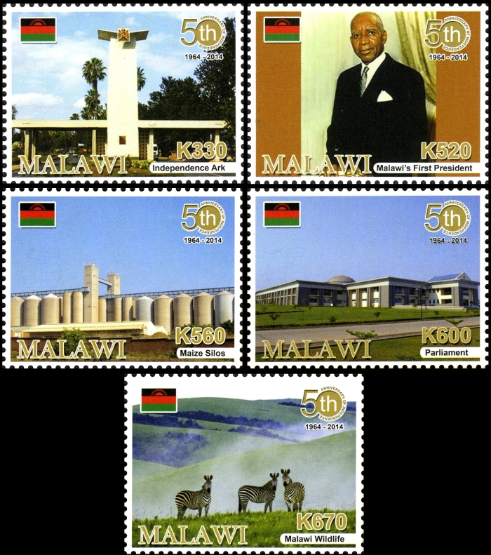 Malawi 2014 50th Anniversary of Independence Scott 796-799 Malawi 2014 50th Anniversary of Independence Scott 796-799