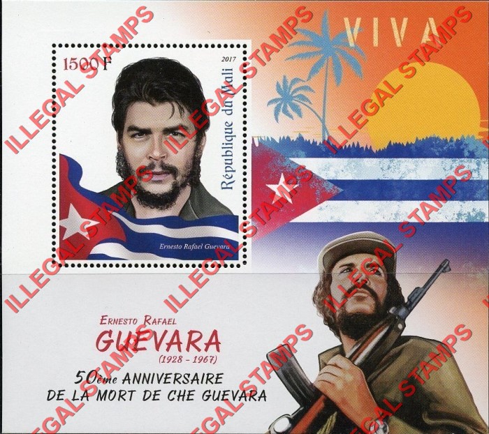 Mali 2017 Ernesto Guevara Illegal Stamp Souvenir Sheet of 1 Mali 2017 Ernesto Guevara Illegal Stamp Souvenir Sheet of 1