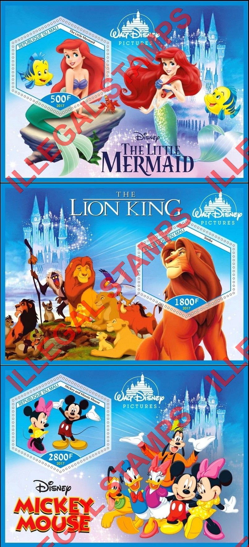 Mali 2017 Walt Disney Pictures Illegal Stamp Souvenir Sheets of 1 (Part 2) Mali 2017 Walt Disney Pictures Illegal Stamp Souvenir Sheets of 1 (Part 2)