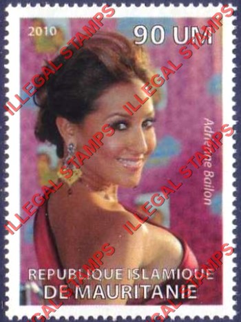 MAURITANIA 2010 Adrienne Bailon Counterfeit Illegal Stamp MAURITANIA 2010 Adrienne Bailon Counterfeit Illegal Stamp