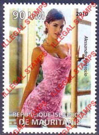 MAURITANIA 2010 Alessandra Ambrosio Counterfeit Illegal Stamp (Stamp 2) MAURITANIA 2010 Alessandra Ambrosio Counterfeit Illegal Stamp (Stamp 2)